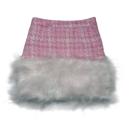 'Poshie' Faux Fur Mini Skirt